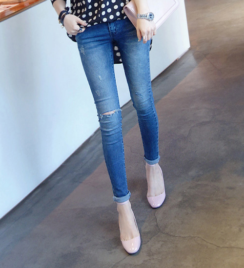 [Miamasvin] Faded Light Blue Jeans | KSTYLICK - Latest Korean Fashion ...