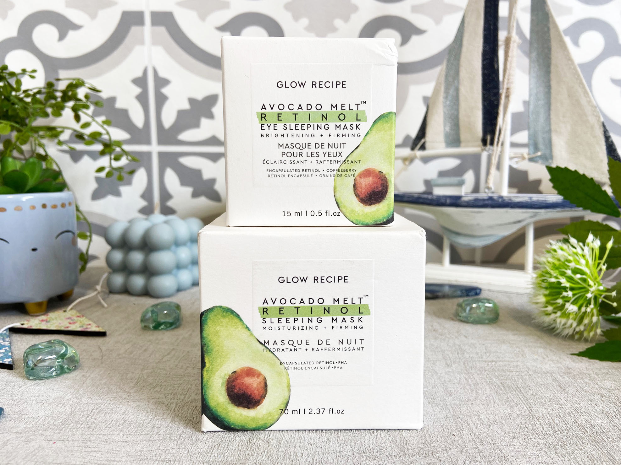 The Glow Recipe Avocado Melt Retinol Sleeping Mask & Eye Sleeping Mask