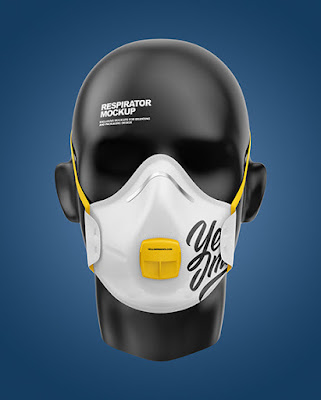 Download Free Respirator Mockup PSD Mockup Template