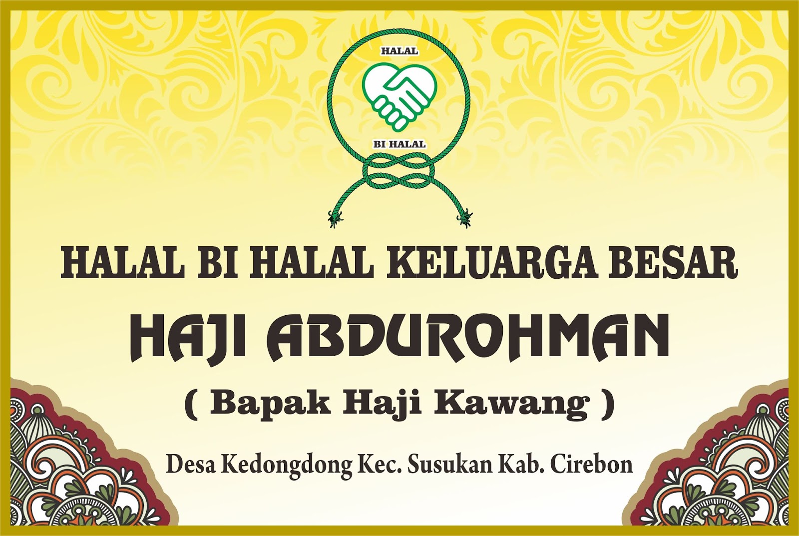 Contoh Desain Banner Spanduk Halal Bihalal Cdr Bannerspanduk