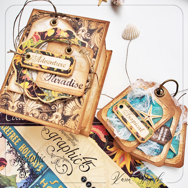created by Kasia Bogatko: Tropical box with tutorial - for Graphic 45