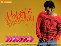 ram pothineni happy birthday photo, most handsome south indian hero in stylish pose with red t'shirt [mobile wallpaper]