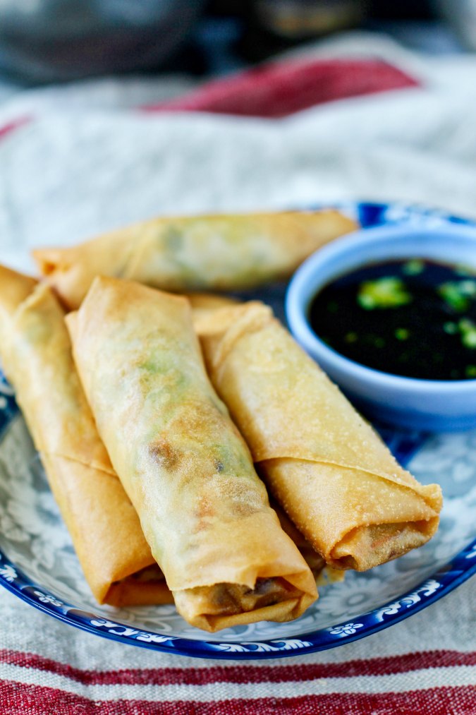 Air Fryer Pork and Vegetable Spring Rolls Karen's Kitchen Stories