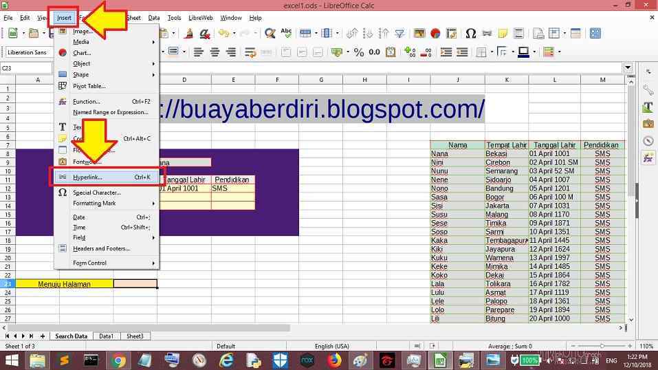 Cara Menghubungkan Antar Sheet Diexcel Hyperlink Antar Sheet Excel