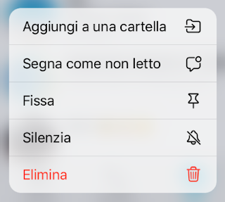 Menù silenziare un contatto Telegram