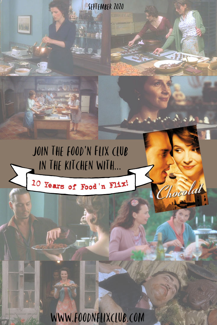 Join #FoodnFlix in the kitchen as we celebrate 10 years while revisiting our very first flick pick, Chocolat! #FoodnFlix