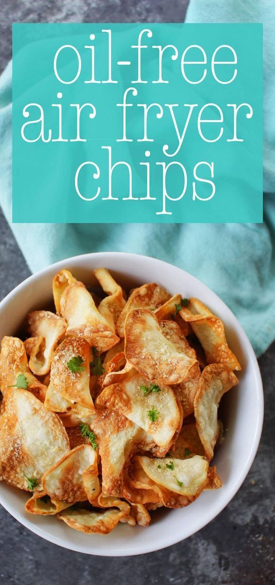 GARLIC PARMESAN OILFREE AIR FRYER CHIPS Diary Self Cooking