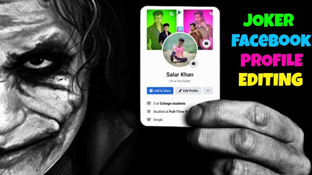 Joker Facebook Profile Photo Editing In Picsart | Facebook Profile Screenshot Photo Editing Tutorial