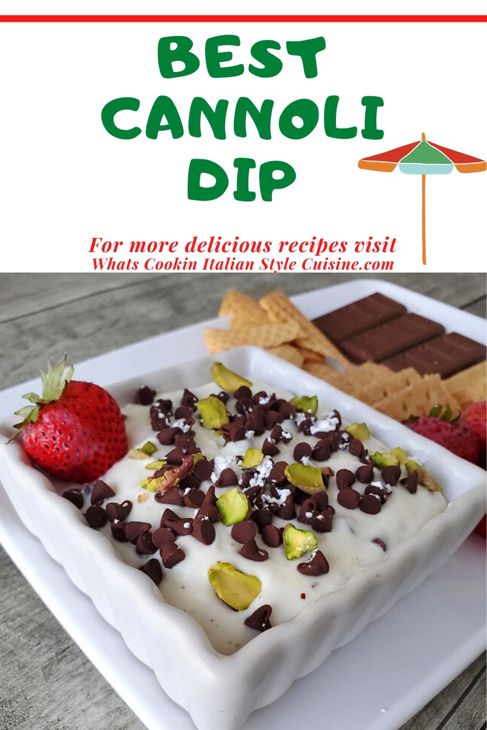 pin for later cannoli dip photo