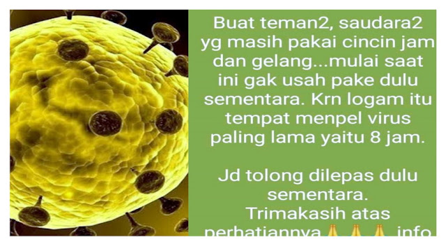 Walau Tak Keluar Rumah, Faktanya Virus Corona Bisa Masuk ke Rumah Melalui Benda-benda Ini, Salah Satunya Cincin