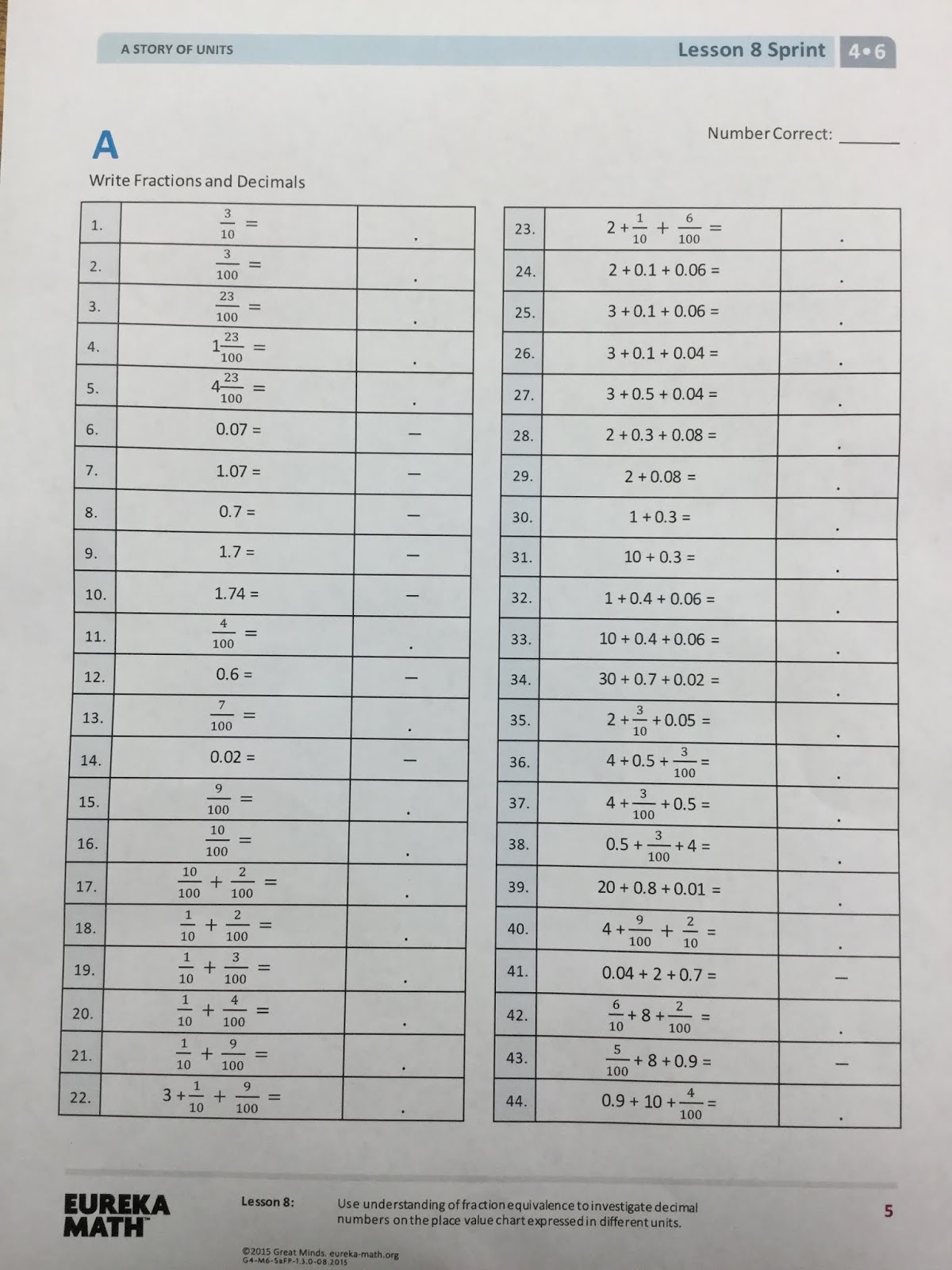 Spotlight Classrooms: Fluency: Sprints in Eureka Math by Megan