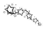 Tatoo lima bintang yang pas untuk menghiasi lengan anda penggemar tatoo. tatoo stars floral by runningxx