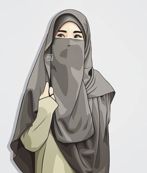 gambar kartun muslimah berhijab