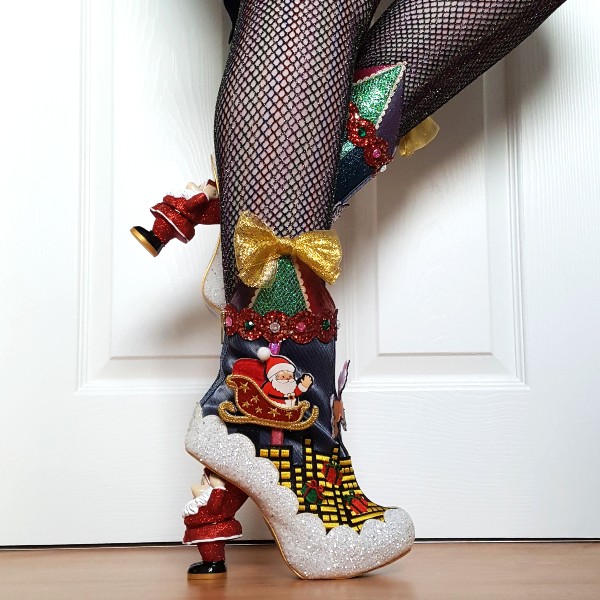 giving fit advice for Santa heeled Christmas Irregular Choice boots