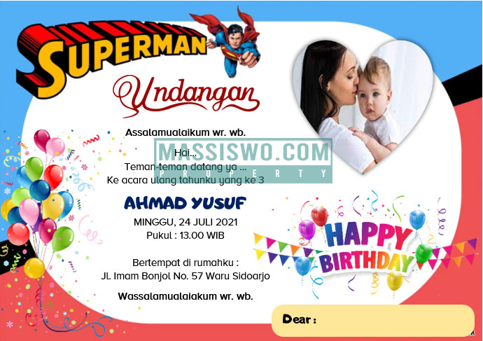 65+ Contoh Undangan Ulang Tahun Anak Gratis Yang Bisa Di