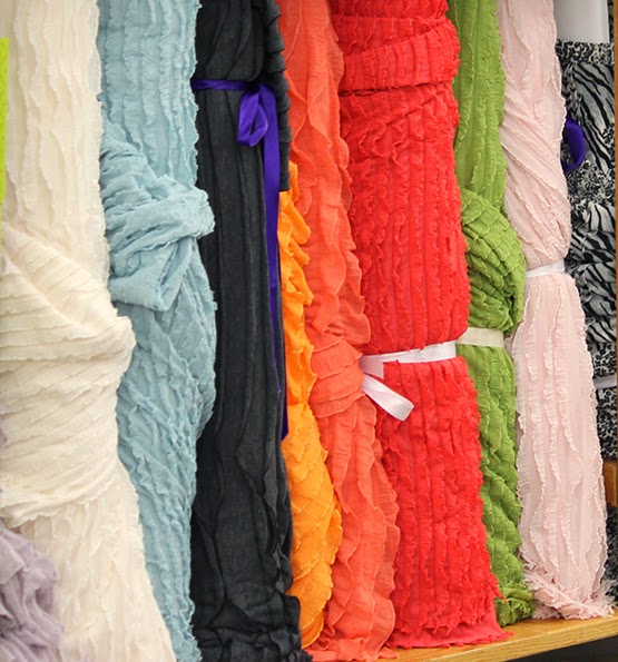 Ruffle Fabric available at Ben Franklin Crafts in Monroe, WA