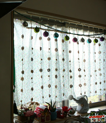 クリスマス窓飾り
