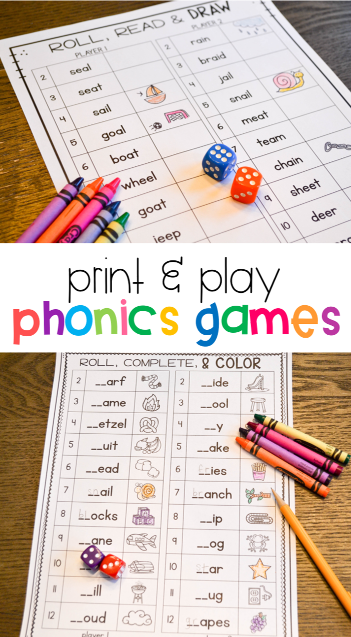 Phonics Games for First Grade - Susan Jones Teaching