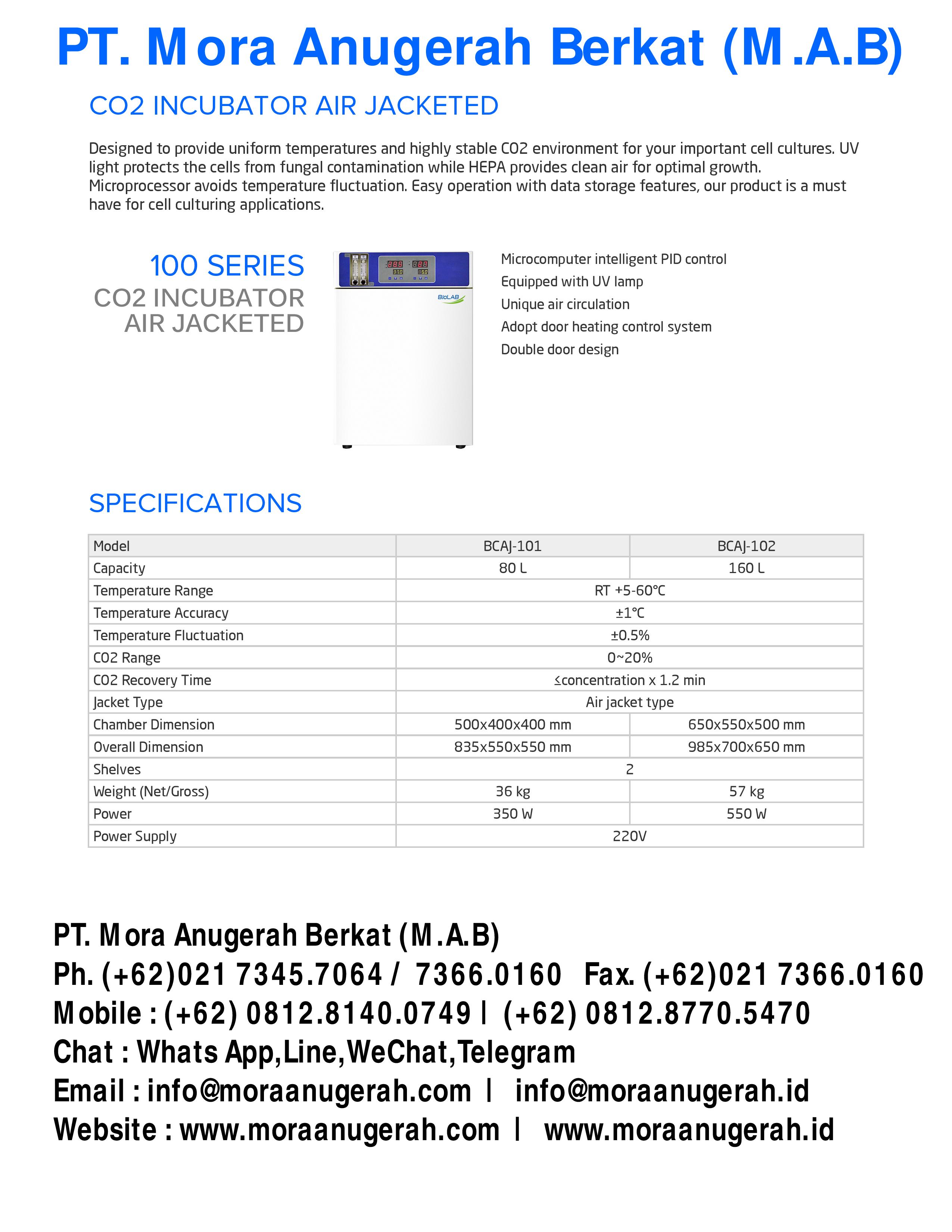 CO2 Incubator Air Jacketed