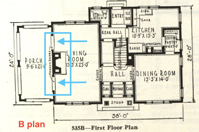 black and white catalog floorplan image GVT No 535B