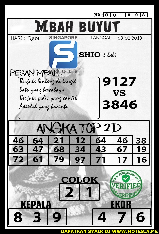 Forum Syair Gosyair SGP Rabu 9 Januari 2019 GOsyair SEDIA KODE SYAIR