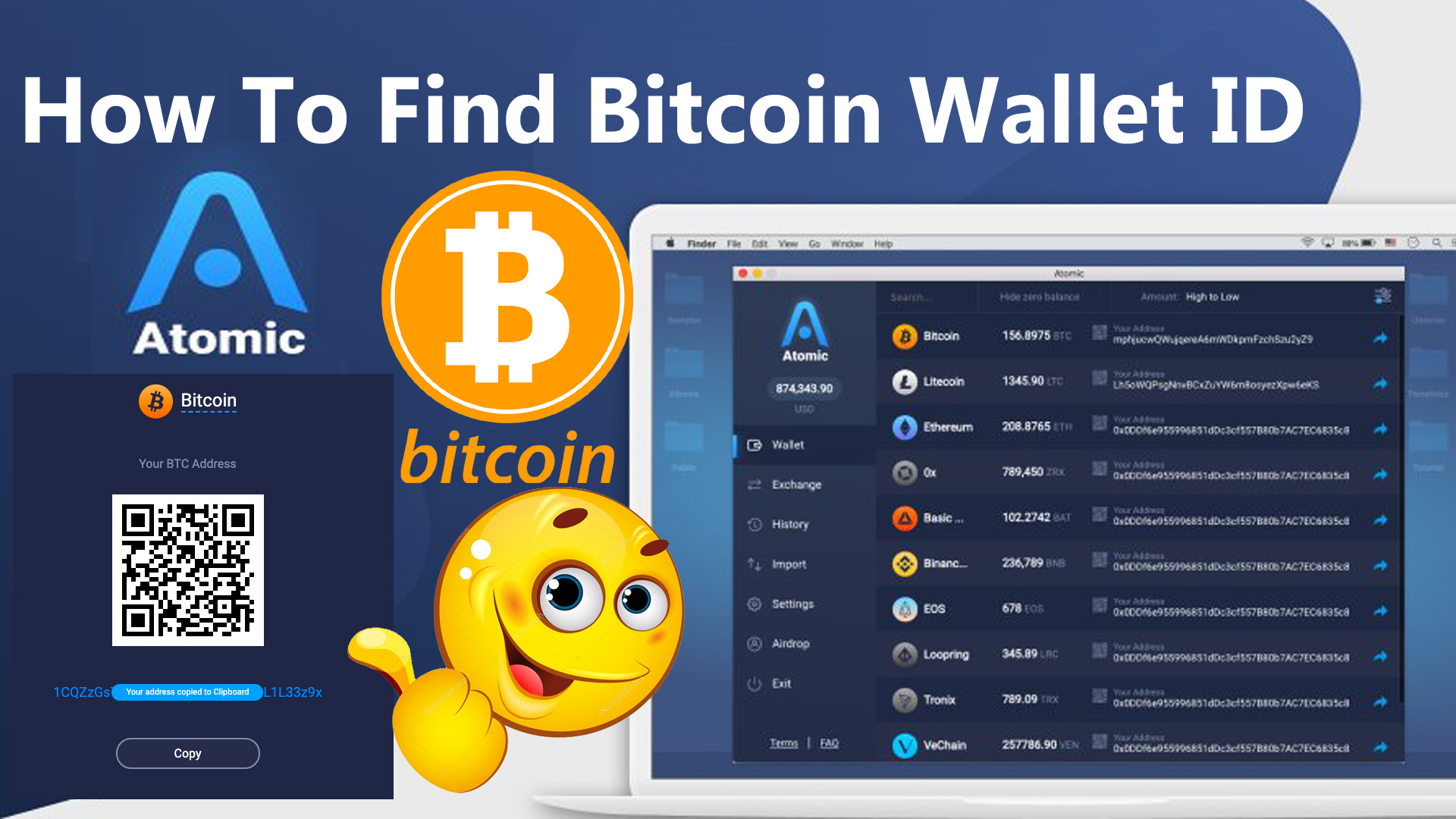 How To Find Bitcoin Wallet ID Atomic Wallet Tutorial Step by step
