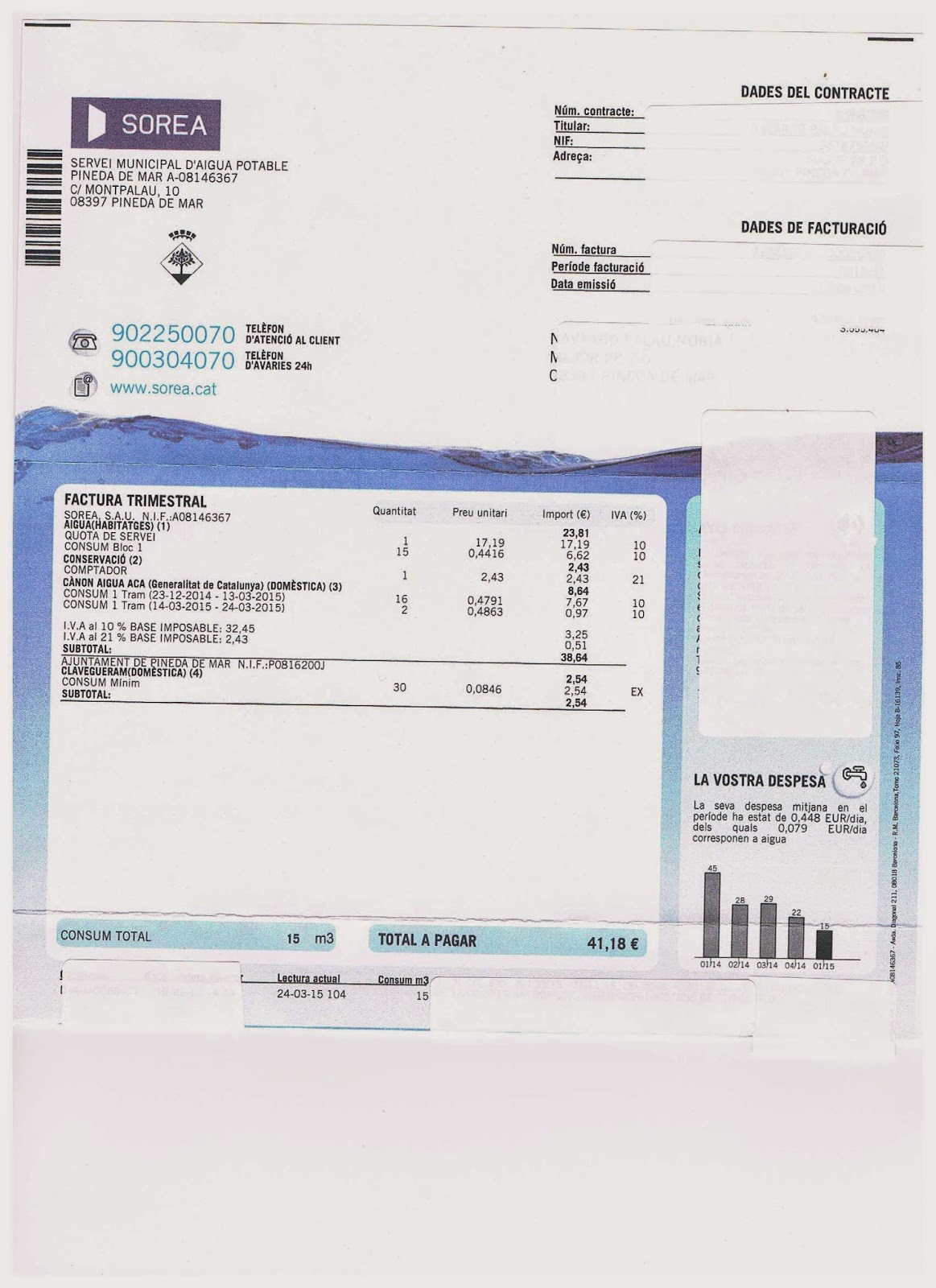 Iva En La Factura Del Agua - Image to u