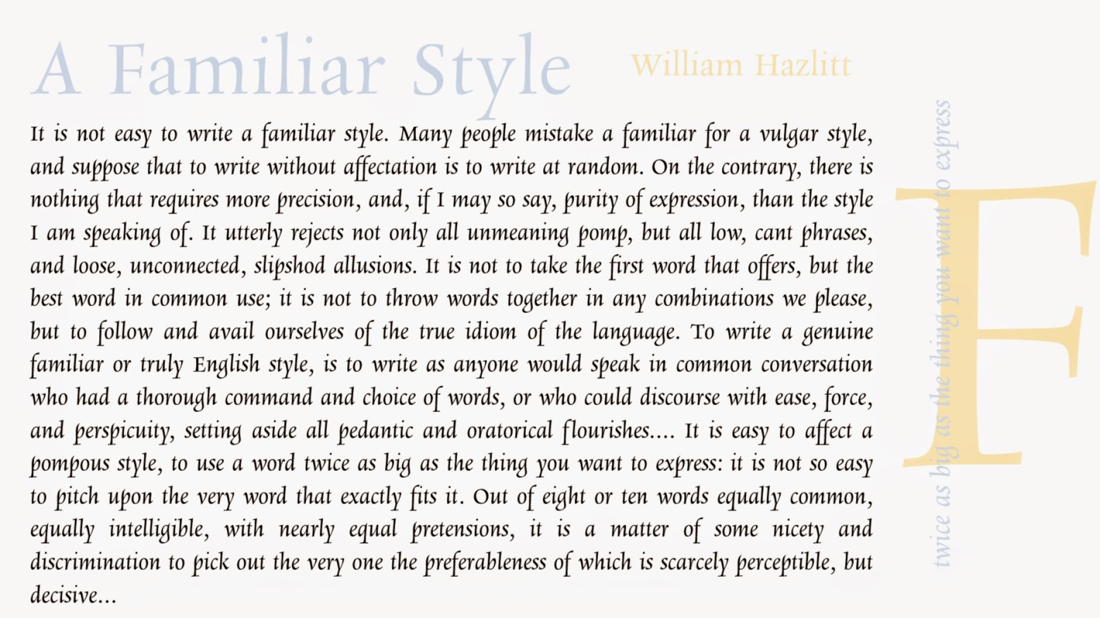 on familiar style essay pdf