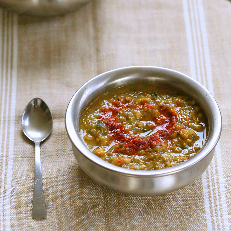Whole Mung Bean, Split Bengal Gram, Split Pea Stew. Tirangi Dal. Vegan