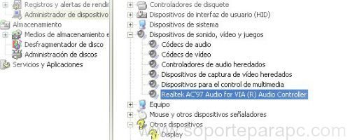 comprobar realtek audio for via en equipo