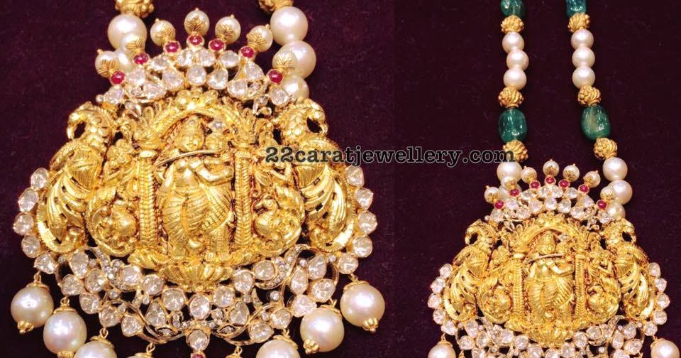 Lord Krishna Pendant with Beads Jewellery Designs