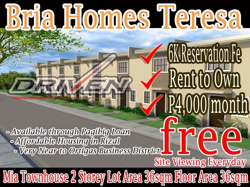 Low Cost Housing in the Philippines Rent to Own House Bria Homes
