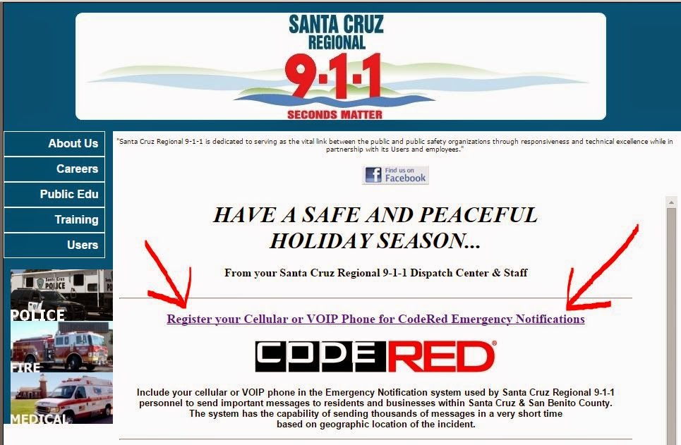 Santa Cruz PD Encourages Residents To Register Their Cells With 'Code Red Emergency' Santa