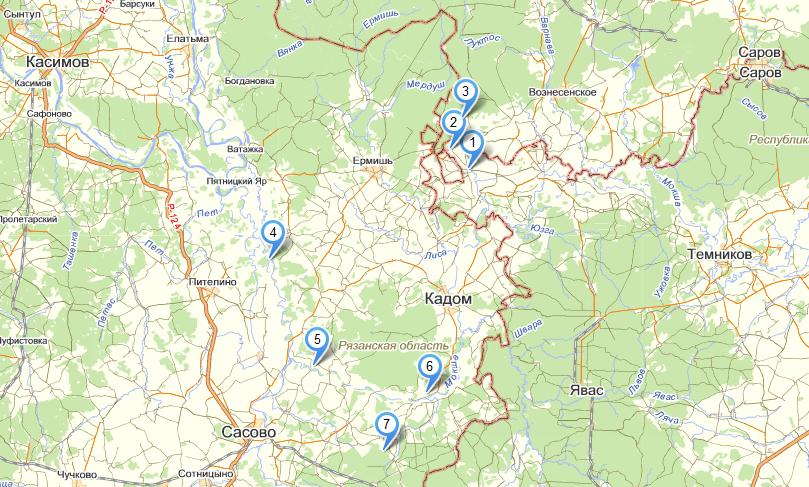 Карта рек мордовии Shtampik.com