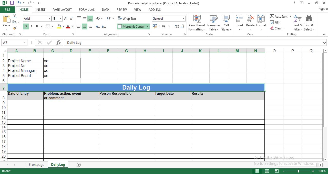 Construction daily log sheet template