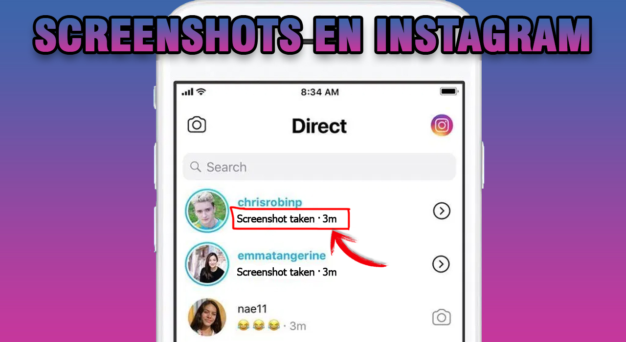 Instagram avisa cuando tomas Screenshot a una conversación?