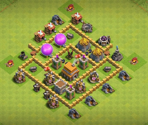 Cach xep nha TH5 COC - Mau #15