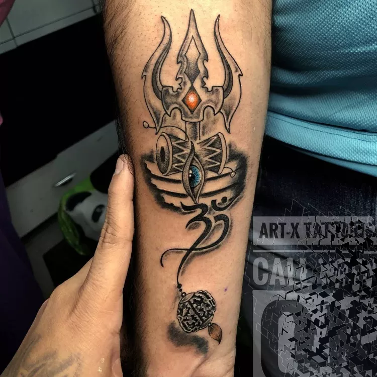 Mahadev Tattoo on hand. Om tattoo on hands
