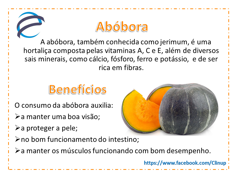 Clinup Clinica de Nutrição e Psicologia Benefícios da Abóbora Clinup Clinica de Nutrição e Psicologia Benefícios da Abóbora