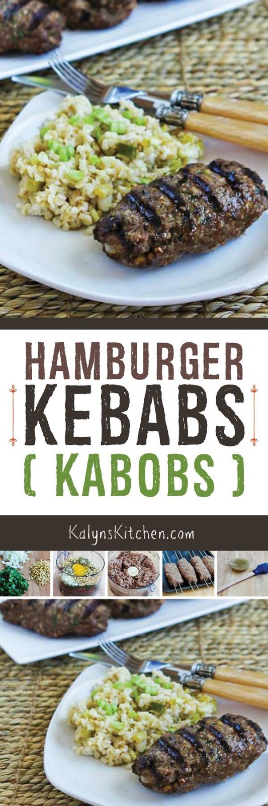 Hamburger Kebabs (Kabobs) Kalyn's Kitchen