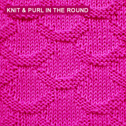 [Knit and purl stitch in the round] Scale stitch pattern