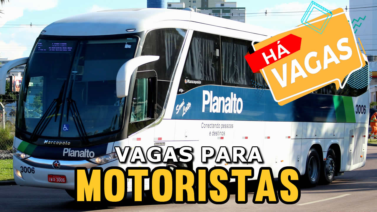 Planalto abre 22 vagas para motorista de ônibus
