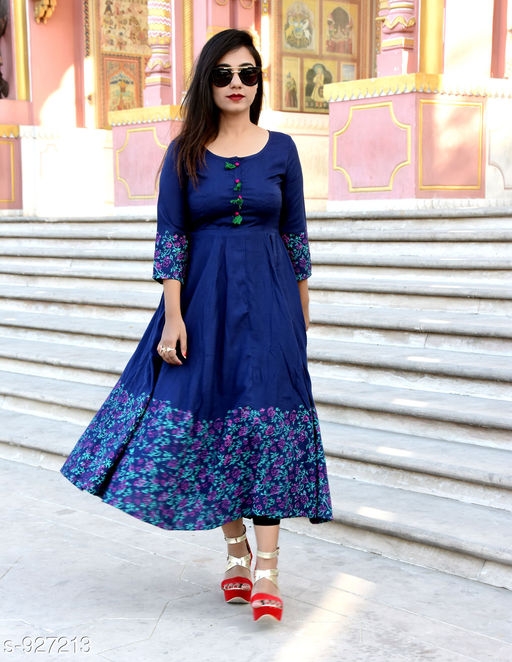 Latest Blue Long Kurti Design For Party Wear 2020 Latest Blue Long Kurti Design For Party Wear 2020