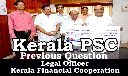 Kerala PSC - Legal Officer - Kerala Financial Corporation