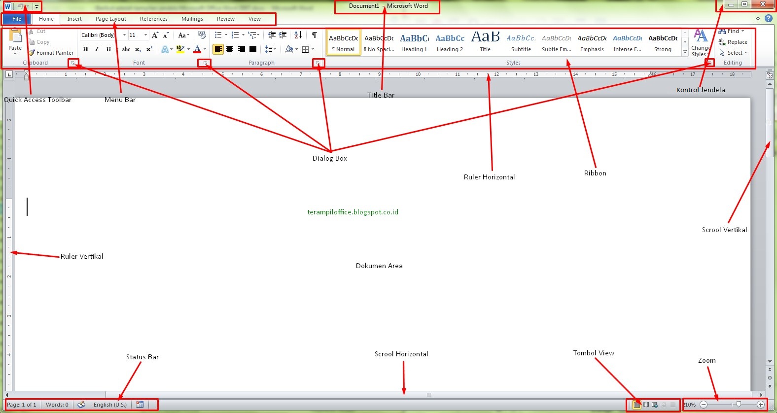 Tampilan microsoft word 2016 | Augusta