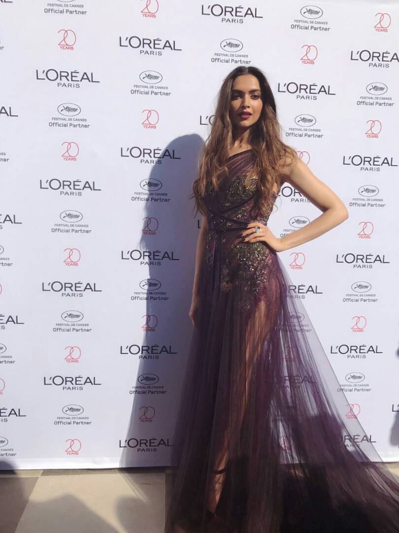 Deepika Padukone Looks Stunning in a Sheer Marchesa Gown At The Opening Ceremony Of 70th Cannes Film Festival 2017