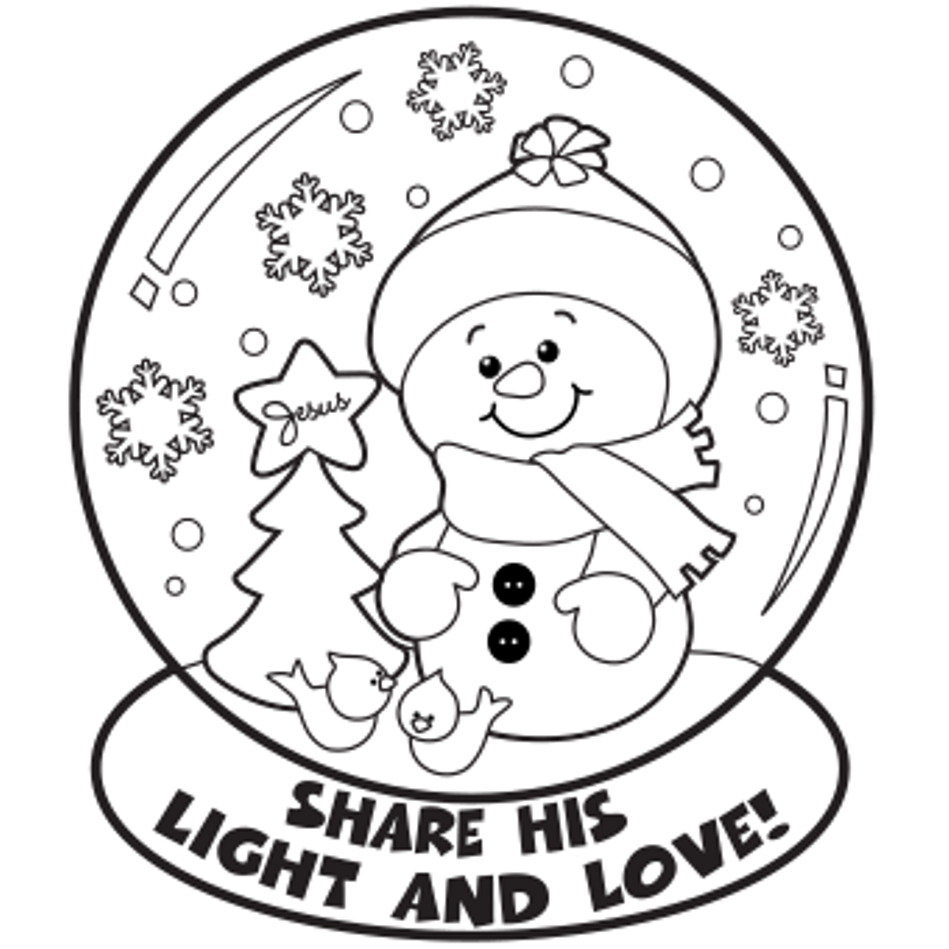 Snow Globe Coloring Pages for Kids colours drawing wallpaper