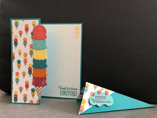 Papierkreationen Net Schone Grusskarte Mit Kreisen Und Spruchen