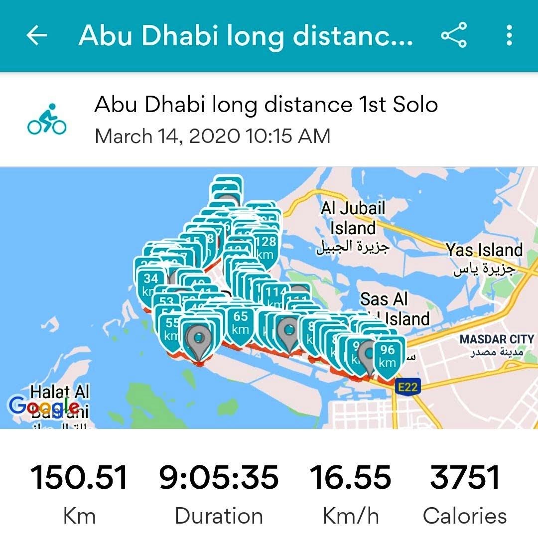 the viewing deck 150 Kilometer Abu Dhabi City Folding Bike Solo Day Ride