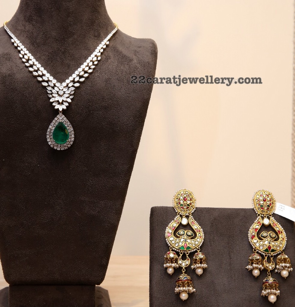 Deepthi Ganesh Diamond Set - Jewellery Designs